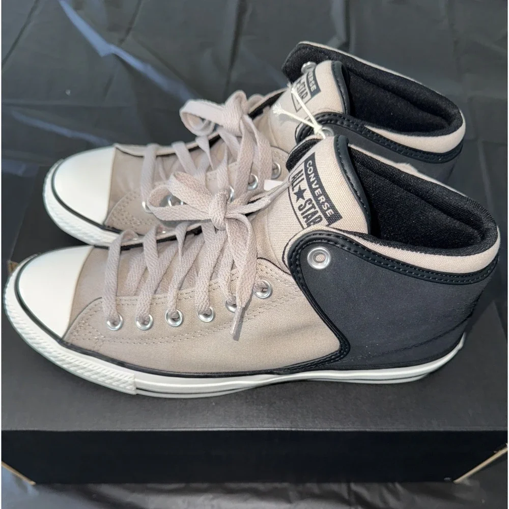 Converse Chuck Taylor All Star High Street Mid Shoe Tan/Black/White Unisex‎ - Picture 3 of 9